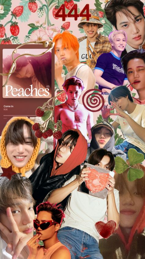 Strawberry man #wallpaper #kpop #kai #exo #exokai Kai Wallpaper Exo, Kai Exo Wallpaper, Kai Wallpaper, Exo Wallpaper, Wallpaper Kpop, Man Wallpaper, Exo Kai, Exo