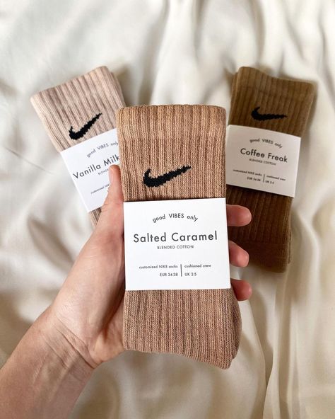 Pretty Socks, Socks Packaging, Trendy Socks, Hello November, Cute Nike Outfits, Clothing Packaging, Nike Socks, Cute Lazy Outfits, Custom Socks