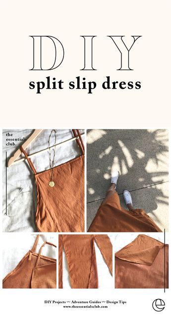 Diy Slip Dress, Robe Diy, Diy Sy, Diy Vetement, Costura Diy, Sew Ins, Beginner Sewing Projects Easy, Thrift Flip, Kleidung Diy