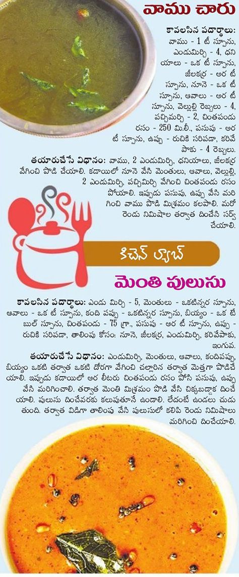 cooking recipes info in telugu Telugu Food, Tea Masala, Hebbars Kitchen, Mango Necklace, Cooking Tricks, Healthy Facts, Computer Shortcuts, Indian Cooking Recipes, Vegetarian Snacks Recipes