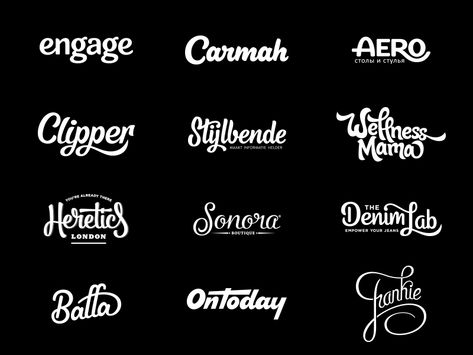 Hand Lettered Logotypes by Colin Tierney Letter Logotype, Vintage Typeface, Hand Lettering Logo, Personal Logo Design, Tea Logo, Handwritten Logo, Sky Images, Hipster Logo, Cool Typography