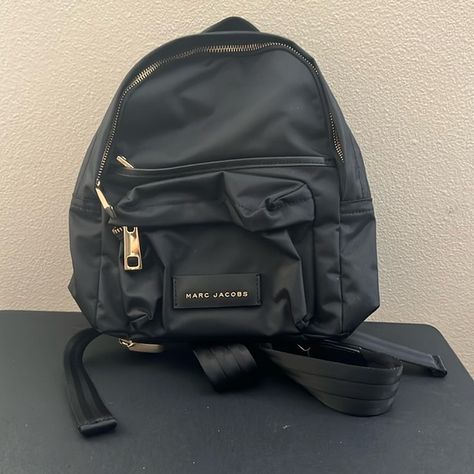 Marc Jacobs small nylon backpack Bags Marc Jacobs, Jacob Black, Marc Jacobs Bag, Marc Jacobs, Backpacks, Handbags, Closet, Women Shopping, Gold