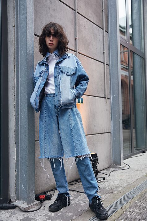 Ksenia Schnaider, Tech Wear, Fashion Tutorial, Denim Day, Jeans Diy, Fashion Diy, Contemporary Fashion, Star Fashion, Diy Fashion