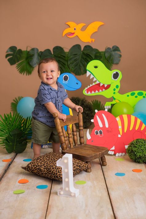 Baby Photography Backdrop, First Birthday Photography, Dinosaur Birthday Party Decorations, Dinosaur Themed Birthday Party, Dinosaur Theme Party, Half Birthday, Birthday Photography, Dino Party, Dinosaur Theme