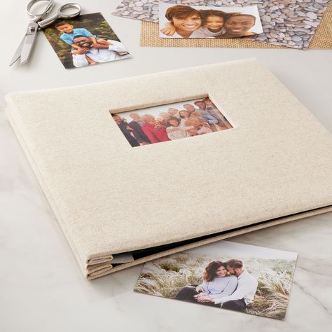 "Purchase the Oatmeal Scrapbook Album by Recollections™ at Michaels. Safely store photos in this scrapbook album. The album cover features a photo window where you can place a photo. Safely store photos in this scrapbook album. The album cover features a photo window where you can place a photo. Easily flip through the 20 pages of all of the memories you've created. Details: Oatmeal 12\" x 12\" (30.4cm x 30.4cm) 10 clear protective sheets 20 top loading layouts Photo safe Post bound and expandab Photo Window, Simple Scrapbook, Store Photos, Best Albums, Michael Store, Christmas Memory, Scrapbook Album, Happy Memories, Wedding Album