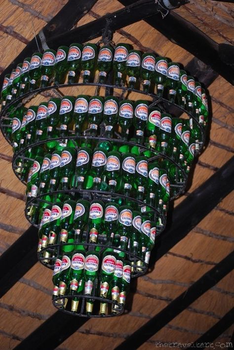 – The Beer Chandelier Beer Bottle Chandelier, Diy Chandeliers, Country Wardrobe, Camo Christmas, Personalized Centerpieces, Bottle Chandelier, Chandelier Ideas, Dream Country, Ambiance Lighting