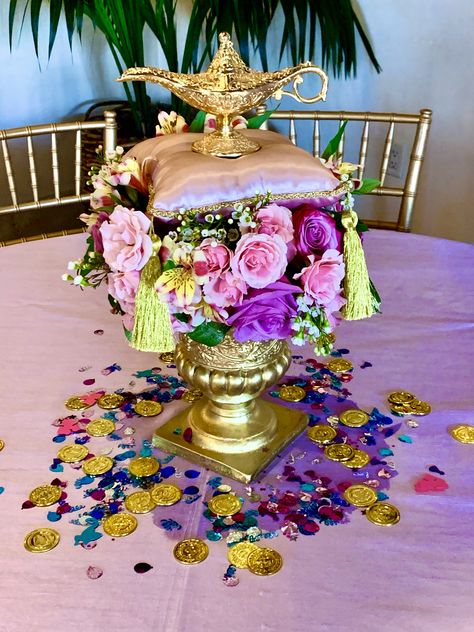 Arabian Nights Wedding Theme, Aladdin Wedding Theme, Arabian Nights Wedding, Aladdin Wedding, Princess Jasmine Party, Arabian Party, Cinderella Sweet 16, Aladdin Birthday Party, Princess Jasmine Birthday Party