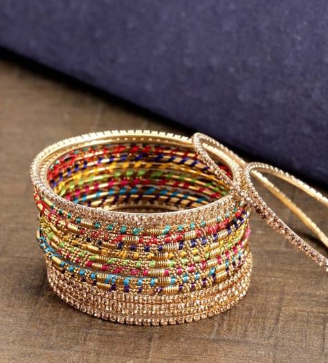 #super Geometric Bangle, Antique Jewellery Online, Kundan Bangles, Bangles Set, Jhumki Earrings, Bridal Sandals, Gold Plated Bangles, Bangles Indian, Kundan Earrings