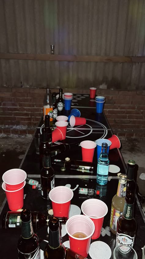 Beer Pong Astethic, Beer Pong Aesthetic, Beer Pong, A Night To Remember, Halloween Party, Beer, Tableware