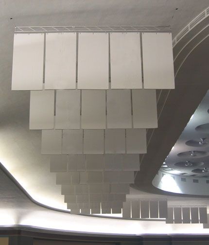 Hanging Acoustical Baffles - Cotton Acoustical Baffles -Echo Eliminator Sound Baffles, Acoustic Baffles, Soundproofing Material, Office Ceiling, Log Cabin Interior, Sound Panel, Small House Interior Design, Acoustic Solutions, Audio Room