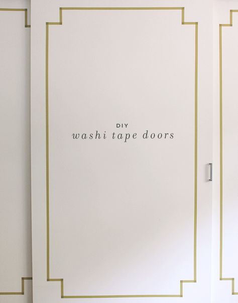 Washi Tape Door, Washi Tape Wall, Beadboard Wainscoting, Tape Wall, Diy Wainscoting, Reading Diy, Washi Tape Diy, Rental Decorating, Open Door