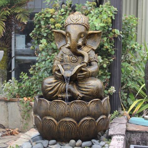 Ganesha Bowl Fountain | Stone and Water World Bowl Fountain, Water Fountain Indoor, Fountain Indoor, Artificial Rocks, Cascade Falls, Water World, Decorative Pebbles, Landscape Rock, Pond Water Features