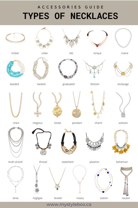 Types Of Necklaces, Fashion Terminology, Istoria Modei, Fashion Infographic, Haircut 2024, Projek Menjahit, Jewelry Knowledge, Fashion Words, Mens Haircut