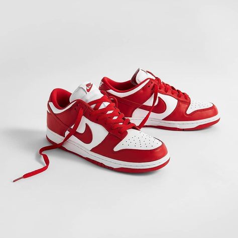 Nike Dunk Low University Red, Nike Red Sneakers, Sneakers Head, Nike Dunk Low Sp, Boty Nike, Trendy Shoes Sneakers, 500 Miles, Jordan Shoes Girls, Dr Shoes