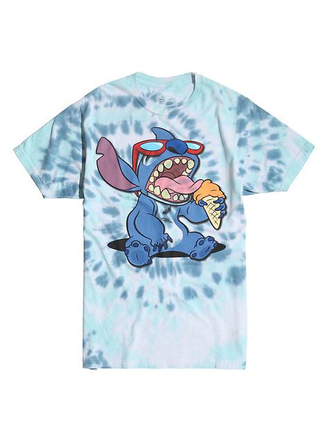 Stitch Eating Ice Cream, Stitch Eating, Stitch Ice Cream, Stitch Ears, Lilo Und Stitch, Unicorn Shirt, Tie Dye Outfits, An Ice Cream, Lilo Stitch