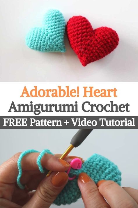 These little hearts are really easy and quick to make. You can give them as gifts or use them as accessories. Don’t miss this pattern! I hope you enjoy it.This crochet is very easy to do at home and can become a special gift for your partner or someone you love very much. Easy Crochet Heart Free Pattern Simple, Crochet Little Heart Free Pattern, Mini Heart Amigurumi Free Pattern, Tiny Crochet Heart Pattern, Free Valentine’s Day Crochet Patterns, Heart Amigurumi, Homeless Shelters, Charity Knitting, Crochet Hearts