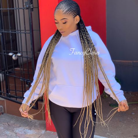 Ombre Cornrows, Feed In Braids, Cornrows Braids For Black Women, Feed In Braids Hairstyles, African Hair Braiding Styles, Blonde Braids, Braided Cornrow Hairstyles, Cool Braid Hairstyles, Girls Hairstyles Braids