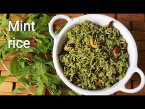 Rice Recipes For Lunch, Pudina Rice, Tasty Rice Recipes, Mint Rice, Variety Rice, Recipes For Lunch, Rice Varieties, India Food, Lunch Box Recipes