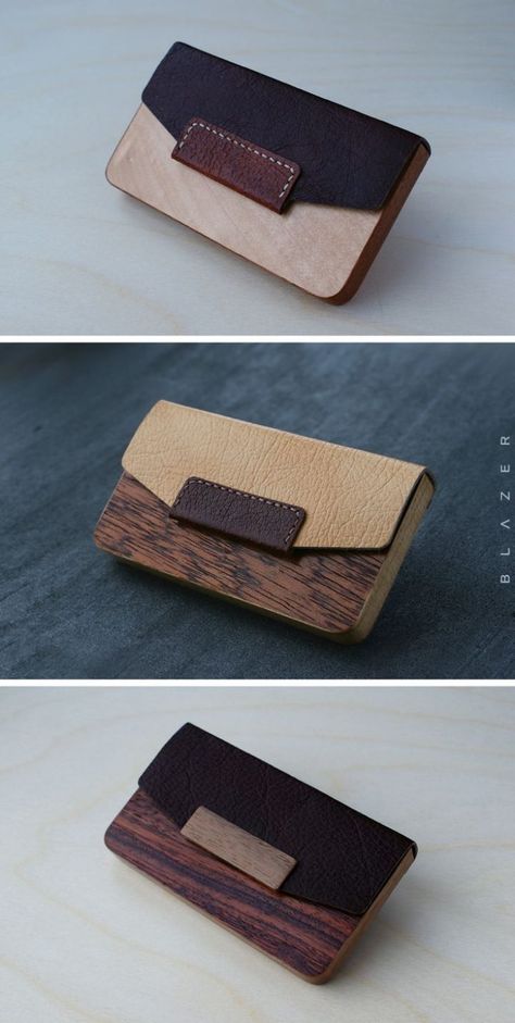 Leather Wood Bag, Wooden Gifts For Men, Wooden Business Card Holder, Wood Wallet, Wood Bag, Wooden Business Card, Best Leather Wallet, Leather Business Card, Wood Business