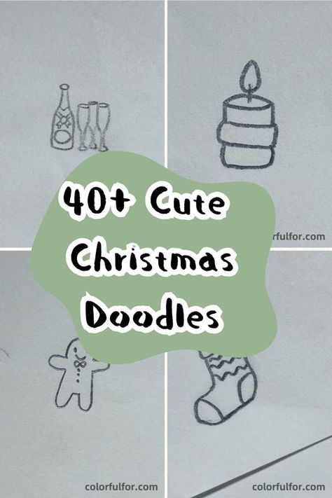 Discover cute and simple Christmas doodle ideas for your bullet journal or sketchbook! From hot cocoa to reindeer, these aesthetic winter drawings are perfect for all skill levels. Easy-to-follow holiday sketches that make your pages merry and bright! Simple Christmas Drawing Ideas Easy, Christmas Pictures To Draw Easy, Xmas Drawing Ideas Easy, Christmas Drawing Ideas Easy Doodles, Winter Doodles Easy, Christmas Doodles Aesthetic, Christmas Sketches Easy, Christmas Doodles Easy, Simple Christmas Doodles