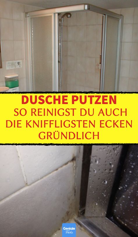 Dusche putzen So reinigst du auch die kniffligsten Ecken gründlich. Dusche putzen: Schimmel und Kalkablagerungen entfernen. Duschkabine reinigen: Schritt für Schritt deine Dusche putzen. So handelst du bei einem verstopften Abfluss. Außerdem gibt es Tipps, wie du am besten Schimmel und Kalkablagerungen aus Fugen entfernst. #Dusche reinigen #Dusche #putzen #Schimmel #in #Fugen #Kalkablagerungen #entfernen #Verstopfter #Abfluss Putz Hacks, Organize Your Life, Diy And Crafts, Life Hacks, Tile Floor, House Design, Design