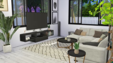 Lana CC Finds - modelsims4: The Sims 4: LIVINGROOM | Orlando ... Sims 4 Living Room Ideas, Sims 3 Living Room, Sims 4 Living Room, Interesting Living Room, Living Room Sims 4, Bedroom Inspirations Minimalist, Die Sims 4, Cc Furniture, Living Room Plants