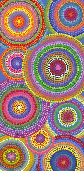 Q-Tips.... Pointillism, 5th grade.. Dots upon dots, circles upon circles, maybe do color families Elspeth Mclean, Classe D'art, Kraf Kertas, 5th Grade Art, Ecole Art, Madhubani Art, School Art Projects, Circle Art, Middle School Art