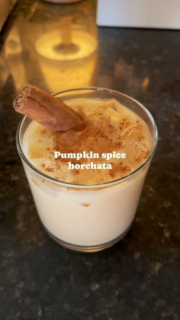 Zuli on Instagram: "Pumpkin spice horchata for my iced lattes 🎃  I changed my recipe just a tiny bit from last year, enjoy!  • Soak 1 cup of rice and cinnamon stick in 2 cups of water overnight  •Add soaked rice to blender with 1 can of evaporated milk, 1/2 can of sweetened condensed milk, 1/3 cup pumpkin puree, vanilla extract, and pumpkin pie spice. Blend well.  •Strain mixture, then strain again using cheesecloth. (Strain a few times if you dont have cheesecloth)  •Transfer to container of choice and add 1 1/2 cup of water.  •Chill and enjoy!  #horchata #horchatarecipe #pumpkinspicehorchata #pumpkinspice #pumpkinseason #psl #mexican #aguafresca #recipe #receta" Pumpkin Horchata Recipe, Horchata Latte Recipe, Horchata Latte, Soaked Rice, Horchata Recipe, Iced Lattes, Salty Food, Pumpkin Desserts, Cup Of Rice