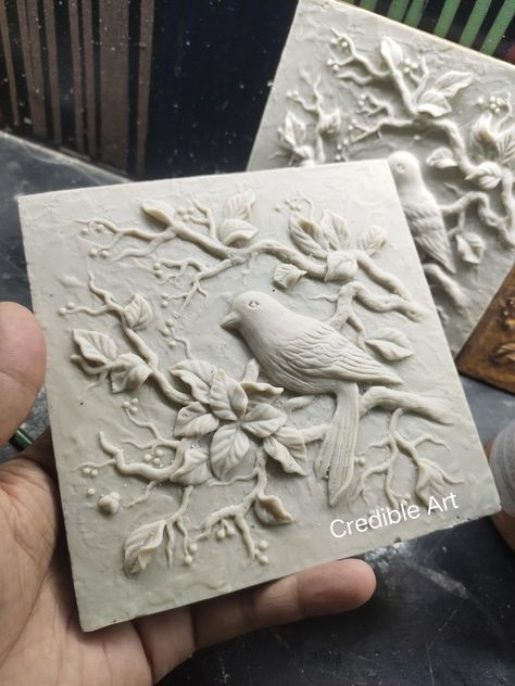 3d Clay Art, The Potter's Hand, 3d Relief Art, Sculpture Art Projects, Clay Wall Hanging, Peacock Wall Art, Plaster Wall Art, Clay Wall Art, Clay Crafts Air Dry