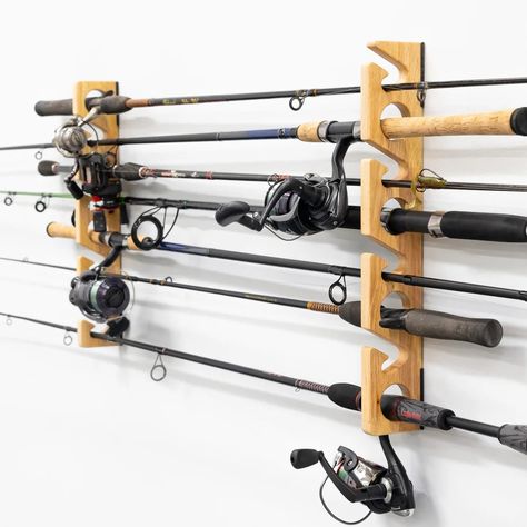 Kayak Storage Garage, Fishing Pole Rack, Fishing Pole Storage, Overhead Garage Storage, Fishing Rod Storage, Fishing Rod Rack, Rod Rack, Ceiling Storage, Fishing Rods And Reels