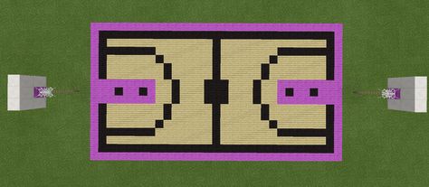 Black Basketball Court, Minecraft Blueprints, Minecraft Creations, Pink And Black, Minecraft, Basketball Court, Basketball, Sports, Anime