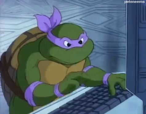 New trending GIF on Giphy. 80s cartoon cartoons computer tmnt teenage mutant ninja turtles computers keyboard typing ninja turtles donatello. Follow Me CooliPhone6Case on Twitter Facebook Google Instagram LinkedIn Blogger Tumblr Youtube Tmnt 1987 Donatello, Tmnt 87, 1987 Tmnt, Turtle Gif, Tmnt 1987, Ninja Turtles Shredder, Donatello Ninja Turtle, Leonardo Ninja Turtle, Donatello Tmnt