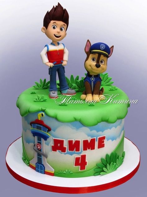 Paw Patrol Chase Cake, Paw Patrol Birthday Cake Boys, Paw Patrol Cake Pops, Paw Patrol Torte, Paw Patrol Ryder, Paw Cake, Paw Patrol Decorations, Ryder Paw Patrol, Paw Patrol Birthday Cake