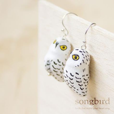 Whistle Necklace, Attention Grabbers, Owl Earrings, Australian Birds, Jewellery Gifts, Bird Necklace, Snowy Owl, Bird Earrings, Hand Shapes