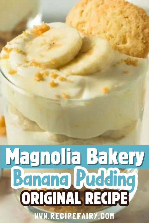 Bring the iconic taste of New York's Magnolia Bakery right to your home with this easy and delicious homemade Magnolia Bakery Banana Pudding recipe. Discover the secrets to making this creamy, sweet, and irresistible dessert that's perfect for sharing with family and friends. Learn how to assemble this dessert, and enjoy the authentic Magnolia Bakery flavor in every bite. Watch now and satisfy your sweet cravings! Banana Pudding Magnolia Bakery Recipe, Magnolia Bakery Banana Pudding Recipe Food Network, Banana Pudding Magnolia Bakery, Banana Pudding Magnolia, Magnolia Banana Pudding Recipe, Bourbon Banana Pudding, Magnolia Banana Pudding, Magnolia Bakery Banana Pudding Recipe, Magnolia Pudding