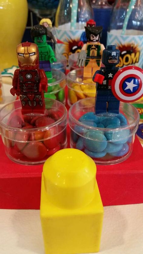 Superheroes Birthday Party, Lego Superheroes, Marvel Birthday, Superheroes Party, Marvel Birthday Party, Third Birthday Party, Eid Party, Lego Party, Lego Marvel