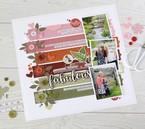 Family Scrapbook Layouts, Beach Scrapbook Layouts, Scrapbook Design Layout, Boho Color, Simple Scrapbook, Scrapbook Layout Sketches, Creative Scrapbook, Photo Collages, Color Vibe