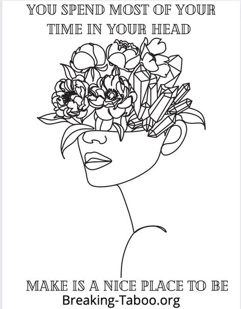 Mental Health Coloring Pages, Health Coloring Pages, Mental Health Artwork, Group Art Projects, Year In Pixels, Group Art, Journals & Planners, Coloring Stickers, Mental Health Matters