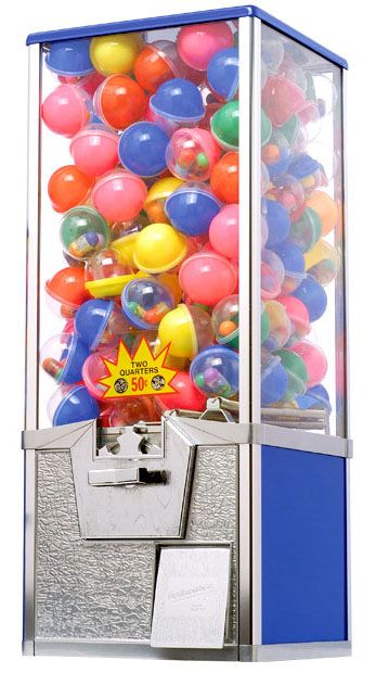 Northwestern Toy Capsule Vending Machine  Can vend large (1.75",2",2.3") & and small capsules, superballs, gum, candy, nuts, trailmix, animal feed, ping pong balls, golf balls, and more! Vending Machines, Vending Machine