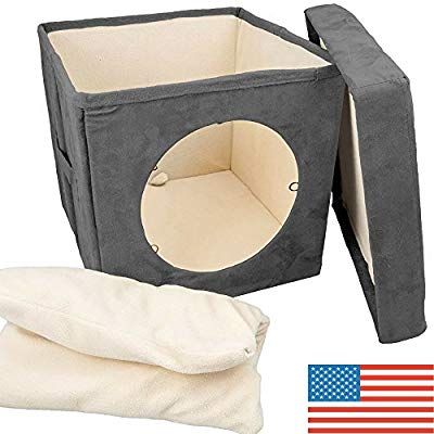 Original ZEN DEN Cat Hideout - 100% Pet Friendly Kitten Bed, Cat Houses for indoor cats- Connects To Cat Tunnel - Makes Great Cat Hideaway. Cat Hut with Pet Bed, Cat House Condo, Enclosed, Cat Bed Cave, Cat Cave, Cat Cube, Kitty Bed Ottoman: Amazon.ca: Pet Supplies Cat Tunnel Indoor, Cat Hut, Cat Hideaway, Cat Cube, Extra Large Dog Bed, Kitten Beds, Zen Den, Pet Beds Cat, Cat Activity