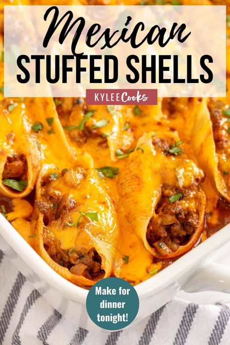 Mexican Stuffed Shells, Stuffed Shells Ricotta, Stuffed Shells Recipe, Latin Food, Easy Pasta Recipes, Stuffed Shells, Quesadillas, Easy Pasta, Tortellini