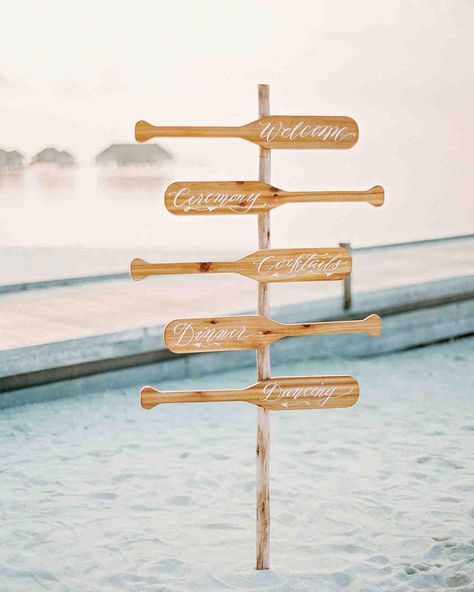 We found the most idyllic place for a harbor wedding! #pacificnorthwestwedding #harborweddingvenues #harborweddingideas #weddingtrends Creative Wedding Sign, Maldives Wedding, Wooden Oars, Wedding Atelier, Martha Weddings, Seaside Wedding, Coastal Wedding, Lake Wedding, Martha Stewart Weddings