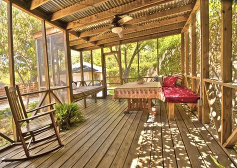 screened in porch Veranda Design, Balkon Decor, Porch Lights, Building A Porch, Porch Roof, Screen Porch, Patio Roof, Tin Roof, House With Porch