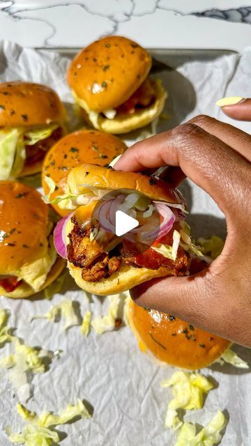 79K views · 9.7K likes | Natasha Greene on Instagram: "You ready for Sunday’s concert or naah? 👀 

If you want this recipe just comment YES BLT SLIDERS & I’ll drop it in your inbox right neeooww 📨 

🏷️ 
Honey BBQ Chicken BLT Sliders, Super Bowl recipes, Game day appetizers, Usher concert snacks, Easy slider recipes, Grilled chicken sliders, BBQ chicken recipes, Bacon lettuce tomato sliders, Crowd-pleasing recipes, Party food ideas, Quick and delicious sliders, Football party snacks, Slider sandwich recipes, BBQ chicken sliders, Game day food, Tailgate recipes, Easy party appetizers, Finger foods for parties." Slider Meals Dinners, Chicken Salad Sliders Parties, Sliced Chicken Sliders Recipes, Barbeque Chicken Sliders, Bbq Chicken Sliders With Coleslaw, Football Party Snacks, Chicken Blt, Easy Slider Recipes, Bbq Chicken Sliders