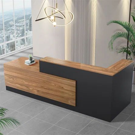 Modern Reception Furniture, Front Desk Counter, Lobby Desks, Modern Reception Desk Design, Front Desk Design, Reception Area Design, Receptionist Desk, Wood Reception Desk, Modern Reception Desk