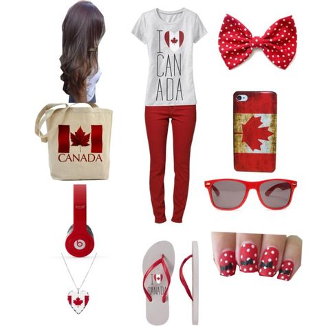 "Canada day outfit" by jenna-bo-benna on Polyvore Canada Day Outfit, Canada Outfit, Travel Aesthetic Outfits, Canada Party, Canada Day Party, Day Clothes, About Canada, Canada Holiday, Day Outfit Ideas