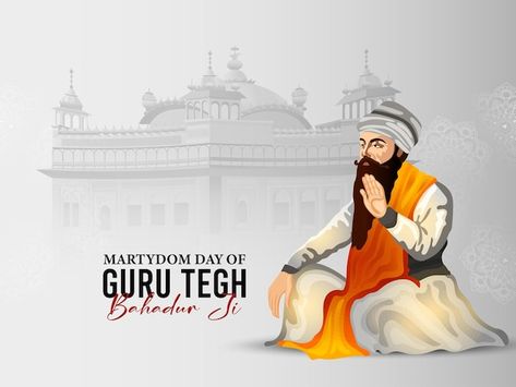 Guru Tegh Bahadur, Premium Vector, Graphic Resources, Creative Design, Quick Saves, Design