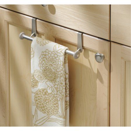 InterDesign York Over-the-Cabinet Kitchen Dish Towel Bar Holder, Satin Inside Cabinets, Úložný Box, Vanity Countertop, Hanging Bar, Kitchen Dish Towel, Towel Bars, Rack Storage, Bathroom Reno, Kitchen Cabinet Doors