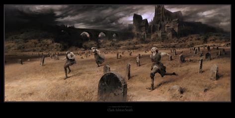 ArtStation - Masters of the Weird Tale - Clark Ashton Smith Piotr Jabłoński, Clark Ashton Smith, Magical Art, Fantasy Paintings, 2d Art, Environment Concept Art, Fantasy Illustration, Horror Art, Fantasy World