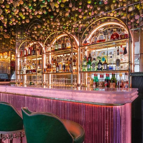 Harry’s Bar Mayfair on Instagram: “It is with a heavy heart that as of 10pm this evening, we will be closing Harry’s Bar for four weeks. Stay safe and well, and we look…” Girly Bar, Pink Bar, Bar Inspiration, Bar Interior Design, Cocktails Bar, No Bad Days, Icicle Lights, Heavy Heart, Bar Interior